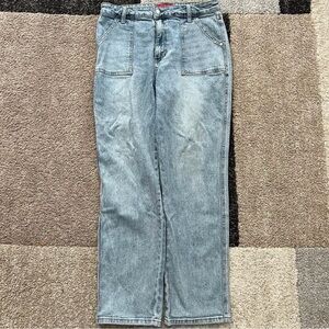 Guess blue straight leg jeans